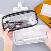 Custom PVC Transparent Pencil & Multipurpose Cosmetic Pouches with Silkscreen Printing