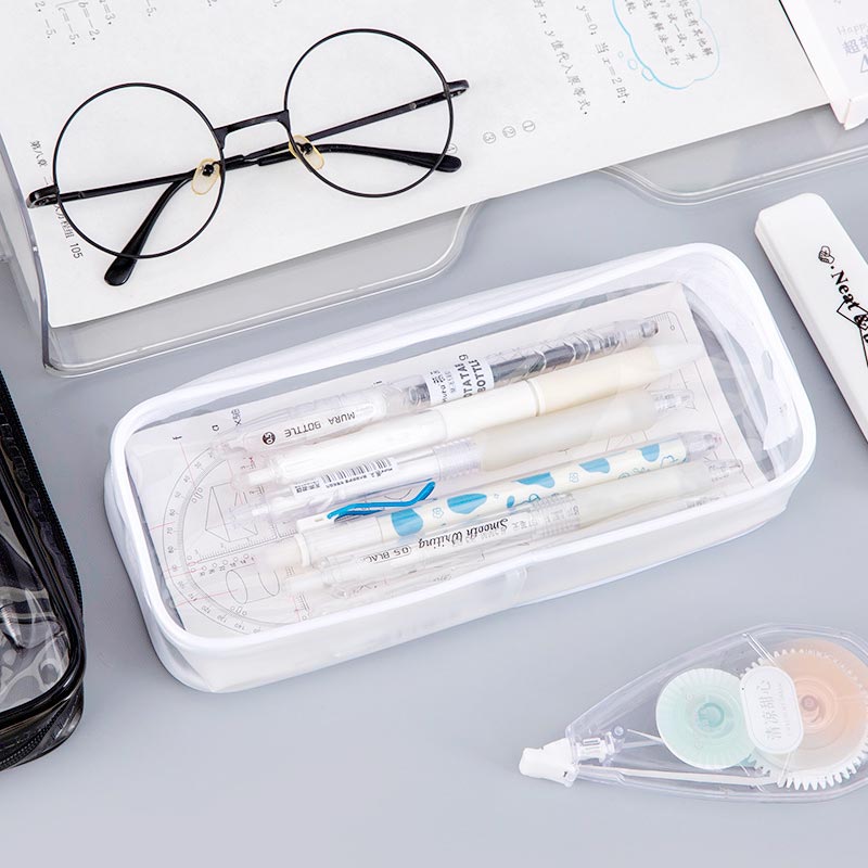 OFDE-01 Custom PVC Transparent Pencil Cosmetic Pouches 03